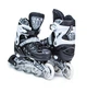 Роликовые коньки детские раздвижные Scale Sports BLACK LF 905 Черные с белым размер 29-33 передние колеса СВЕТЯТСЯ - изображение 2
