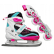 Роликовые коньки детские SportVida 4 в 1 SV-LG0031 Size 31-34 Pink/Blue - изображение 1