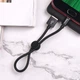 Короткий шнур для быстрой зарядки Hoco X35 Usb to Micro usb, цвет - черный, длина 25 см - изображение 3