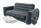 Двухместный надувной диван Intex Pull-Out Sofa с электронасосом и подушками Черный 203х224х66 см (IP-172863) - изображение 1
