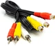 Аудиокабель PowerPlant 3xRCA (M) - 3xRCA (F) 1 м Черный (CA912049) - изображение 1