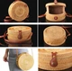 Женская круглая плетеная сумочка Rattan Bali 18х8 см из ротанга на кнопке - изображение 6