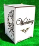 Свадебная Коробка для Денег "Wedding", Белый Сундук Копилка на Свадьбу 26х18см ЛДВП - изображение 1