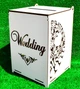 Свадебная Коробка для Денег "Wedding", Белый Сундук Копилка на Свадьбу 26х18см ЛДВП - изображение 2