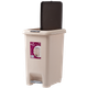 Ведро для мусора 45 л с крышкой и педалью пластиковое MVM BIN-01 45L BEIGE - изображение 7