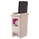 Відро для сміття з кришкою і педаллю MVM BIN-01 10L BEIGE (10 л) Бежеве - зображення 1