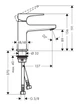 Змішувач Hansgrohe Metropol 100 для умивальника з донним клапаном push-open Brushed Black Chrome 32500340 - зображення 2
