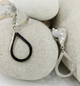 Серьги из серебра безкамёнка контурные "Капля" (400054 м) - изображение 4