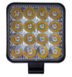 LED фара квадратная 48W 16 диодов 12-24V 6000K (8.5*8.5*1.5см) на легковой авто, грузовой, трактор Светодиодная лэд фара. - изображение 4