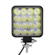 LED фара квадратная 48W 16 диодов 12-24V 6000K (8.5*8.5*1.5см) на легковой авто, грузовой, трактор Светодиодная лэд фара. - изображение 3