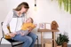 Набір для створення відбитка ручки та ніжки малюка Baby Art Подвійна рамка Дерев'яна (3601098300) - зображення 3