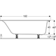 Ванна акриловая Geberit Soana 160x70 554.001.01.1 + ножки - изображение 4