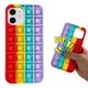 Чехол антистрес поп ит для телефона Apple iPhone 12 mini Red-Violet - изображение 1