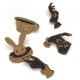 Набір дерев’яних значків для одягу, рюкзака або сумки від Lex Altern (набір для відьом, вікторіанський, чорний, стильний, елегантний, антикварний, чаклунство, кролик, чашка) піни з фанери, брелок, брошка з дерева на подарунок для дітей або день народження - зображення 1