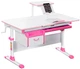 Дитячий стіл Evo-Kids (стіл + ящик + полиця) Evo-40 PN Білий / Рожевий - зображення 1