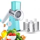 Овочерізка мультислайсер для овочів та фруктів Tabletop Drum Grater Kitchen Master Терка 3 насадки - зображення 4