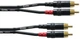 Инструментальный кабель Cordial Rean 2 x cinch gold 0.3 м Black (CFU 0,3 CC) - изображение 1