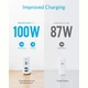 Мережевий зарядний пристрій Anker PowerPort Atom IV - 100W 2xPD & 2xPIQ White - зображення 8