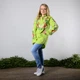 Женская туника с длинным рукавом, с пояском, вышивка - маргаритки, ткань оникс, цвет - салатовый, размер 64-66, Світлана-К - изображение 2