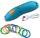 3D-ручка 3Doodler Start + трафареты + 16 метров биопластика (8 разных цветов) Blue - изображение 7