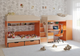 Триярусна ліжко KidsBunkBed K-087 венге світлий 1844×834×1660 мм - зображення 3