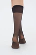 Жіночі гетри гольфи Giulia MAREA 20 gambaletto комплект 2 пари one size Black-nero, поліамідні, на гумці, класичні - зображення 4