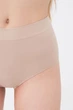 Высокие бесшовные женские трусики брифы Giulia MIDI BRIEFS L/XL Beige-naturale, комфортные трусы из микрофибры - изображение 4