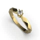 Каблучка Lunet Jewellery з червоного золота, з діамантом 18.5 розмір 23202421 - изображение 1