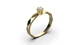 Каблучка Lunet Jewellery з червоного золота, з діамантом 18.5 розмір 23202421 - изображение 2