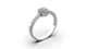 Каблучка Lunet Jewellery із білого золота, з діамантами 18 розмір 25301121 - изображение 4