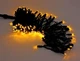 Уличная водостойкая гирлянда нить 100 LED DL черный каучук, 10 метров желтая 143106 - изображение 1