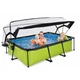 Бассейн каркасный Exit Toys EXIT 220 х 150 х 65 см / 1800 л Лайм прямоугольный с куполом + насос 20 Вт - изображение 8