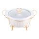 Мармит керамический Kamille круглый 27,5*24*12см с подставкой KM-6418 - изображение 8