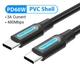 Кабель Type-C-Type-C Vention TPE Round PD 60W 3A 480Mbps 0.5m Black (COSBD) - зображення 2