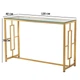 Журнальный стол-консоль Vetro Mebel CL-3 прозрачный + золото - изображение 2