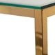 Журнальный стол-консоль Vetro Mebel CL-3 прозрачный + золото - изображение 4
