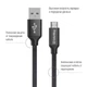 Кабель ColorWay USB - micro USB (M/M), 2.4 А, 2 м, Black (CW-CBUM009-BK) - зображення 2