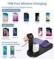 Док-станция 4 в 1 Yoobao Wireless Charger беспроводная зарядка для iPhone, Apple Watch, Airpods, AirPods Pro, Черная (YWC01) - изображение 4