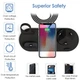 Док-станция 4 в 1 Yoobao Wireless Charger беспроводная зарядка для iPhone, Apple Watch, Airpods, AirPods Pro, Черная (YWC01) - изображение 5