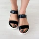 Босоножки женские кожаные Woman's heel 36 синие (О-728) - изображение 2