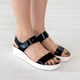 Босоножки женские кожаные Woman's heel 36 синие (О-728) - изображение 4