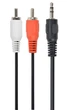 Аудіо-кабель Cablexpert (CCA-458-15M) 3.5mm-2хRCA 15м, стерео, Black - зображення 1