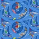 Ковролин AW Планес 70 1,5м синий с рисунком - изображение 1