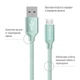 Кабель ColorWay USB - micro USB (M/M), 2.4 А, 2 м, Mint (CW-CBUM009-MT) - зображення 2