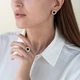 Серьги "Love" в красном золоте (эмаль) с06761 Онікс - изображение 2