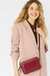 Женская бордовая кожаная сумка Hanna Double Zip Cro Accessorize OS 290035 - изображение 2