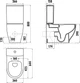 Унитаз-компакт CREAVIT Mare Rim-Off MA361-11CB00E-0000 + бачок YD.SET.032.02 + сиденье Soft Close KC1703.01.0000E дюропласт - изображение 3