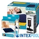 Полуторний надувний матрац Intex 64758-2 Classic Downy з двома подушками і ручним насосом 137 x 191 x 25 см Синій (RT-64758-2) - зображення 6