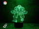 3D ночник "Халк" (УВЕЛИЧЕННОЕ ИЗОБРАЖЕНИЕ) подарочная упаковка + 16 цветов + пульт ДУ + сетевой адаптер&nbsp;+ батарейки (3ААА) &nbsp;3DTOYSLAMP - изображение 1