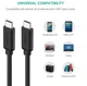 Кабель Ugreen US286 Type-C - Type-C 3A Cable 0.5м (Black) - изображение 3